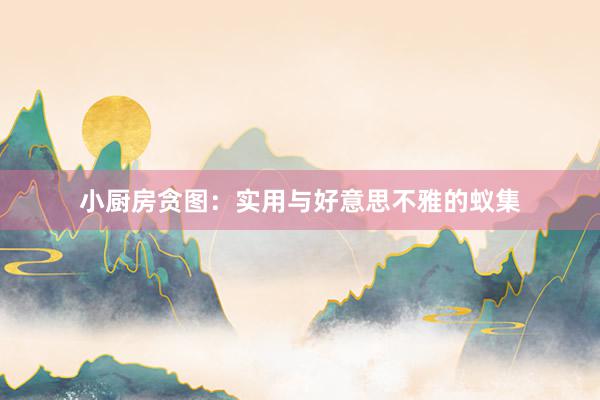 小厨房贪图：实用与好意思不雅的蚁集