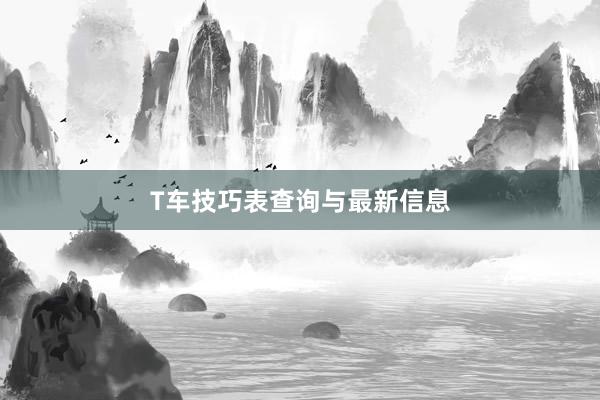 T车技巧表查询与最新信息